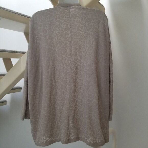 Miss Selfridge Taupe Open-Front Lightweight Batwing Cardigan – Size UK 10 - Picture 3 of 6